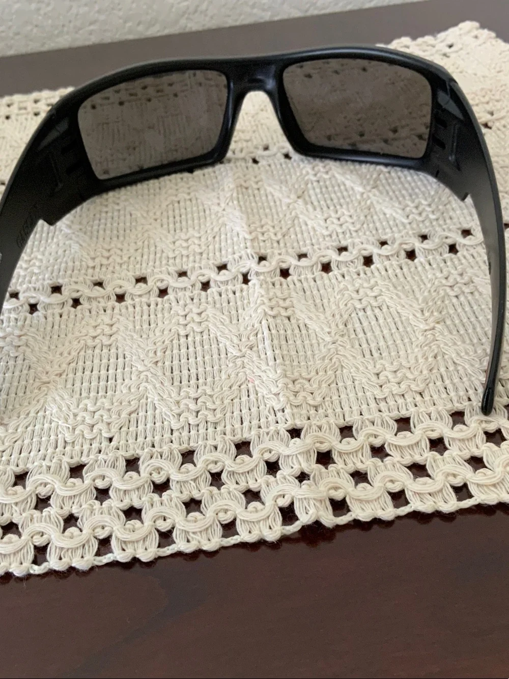 Oakley Matte Black Polarized Wrap Sunglasses